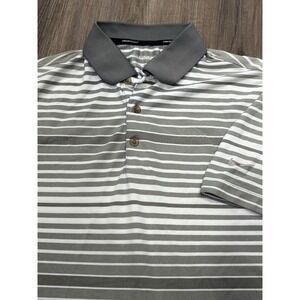 Nike Golf Dri Fit Short Sleeve Size Medium Striped Tour‎ Performance Men's Polo